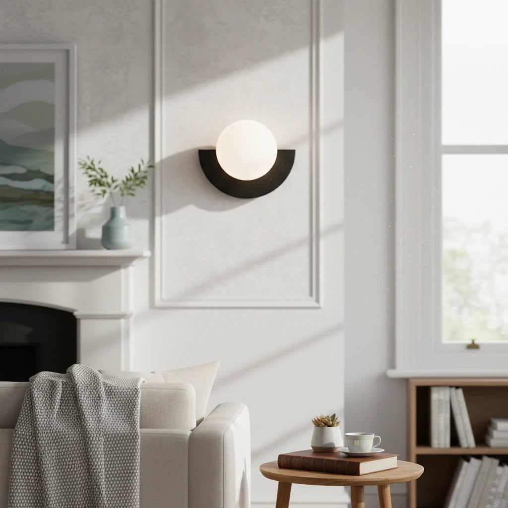 Linus Minimalist Colorful Glass Globe Wall Light Modern Sconce