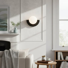 Linus Minimalist Colorful Glass Globe Wall Light Modern Sconce