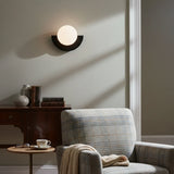 Linus Minimalist Colorful Glass Globe Wall Light Modern Sconce