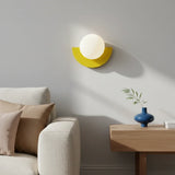 Linus Minimalist Colorful Glass Globe Wall Light Modern Sconce
