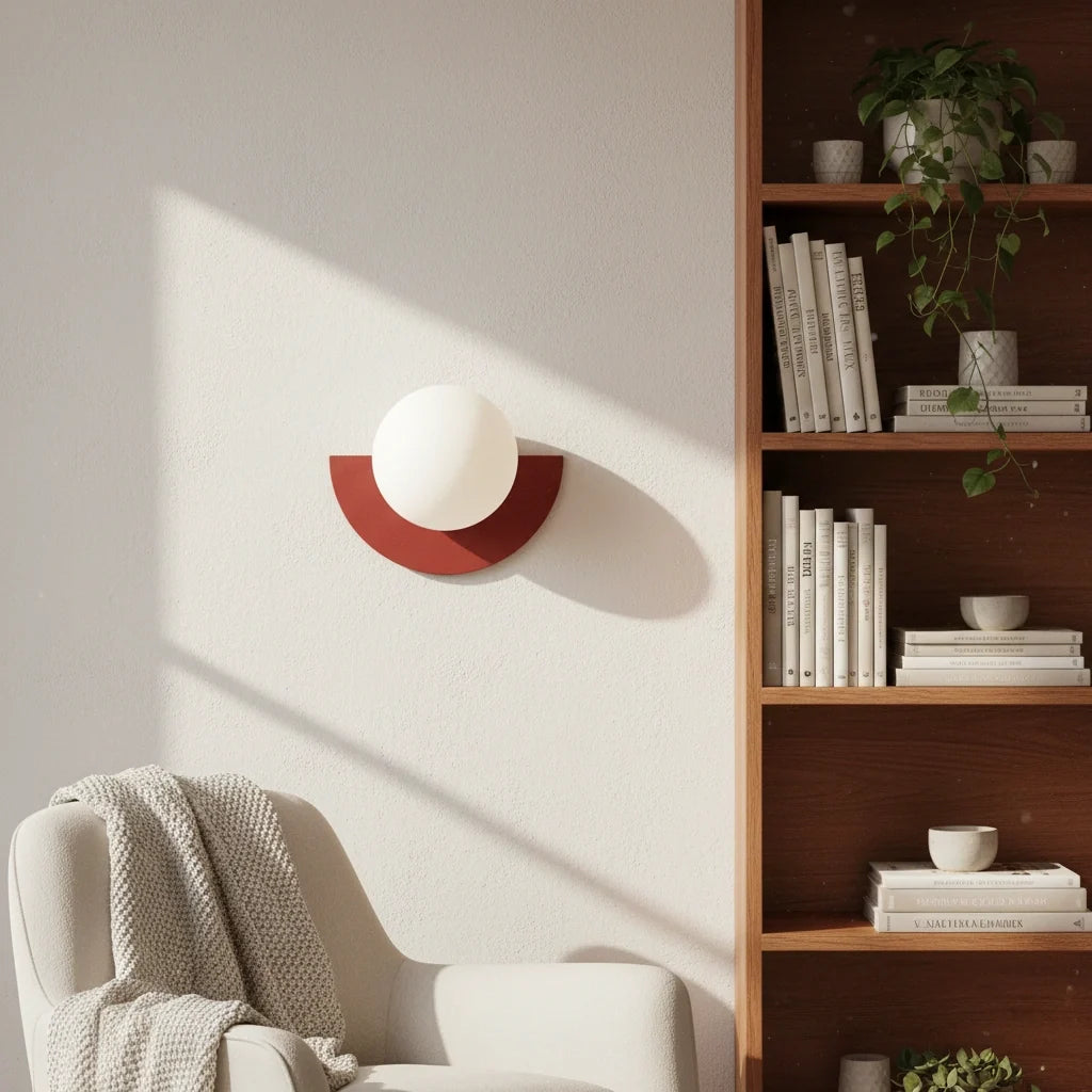 Linus Minimalist Colorful Glass Globe Wall Light Modern Sconce