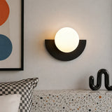 Linus Minimalist Colorful Glass Globe Wall Light Modern Sconce