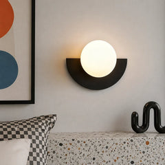 Linus Minimalist Colorful Glass Globe Wall Light Modern Sconce