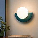 Linus Minimalist Colorful Glass Globe Wall Light Modern Sconce