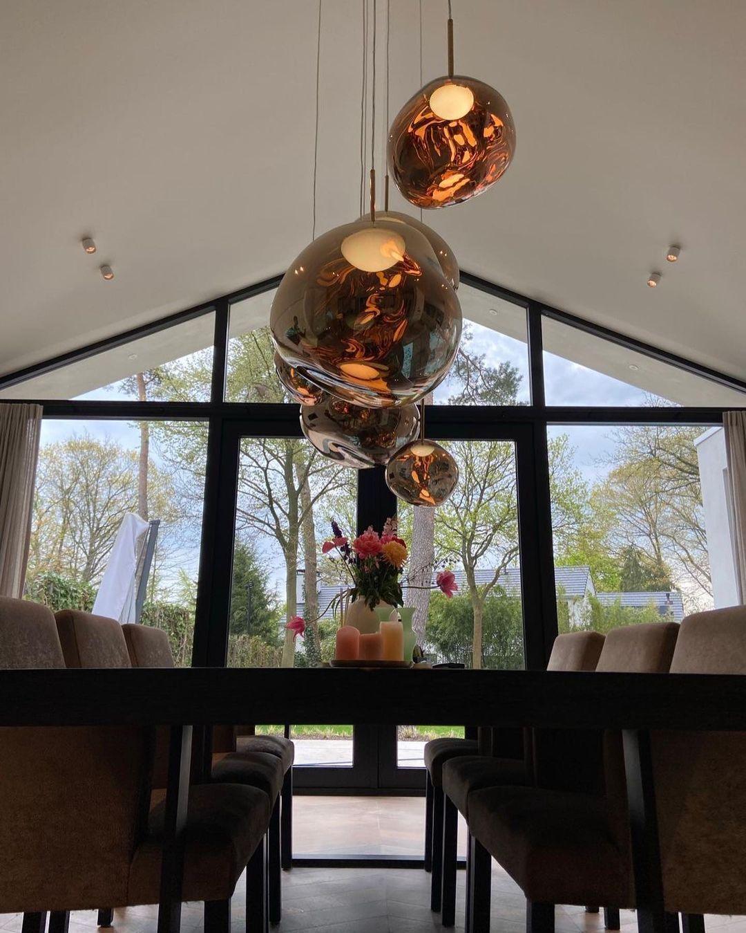 Modern Minimalist Lava Pendant Light PVC Metal