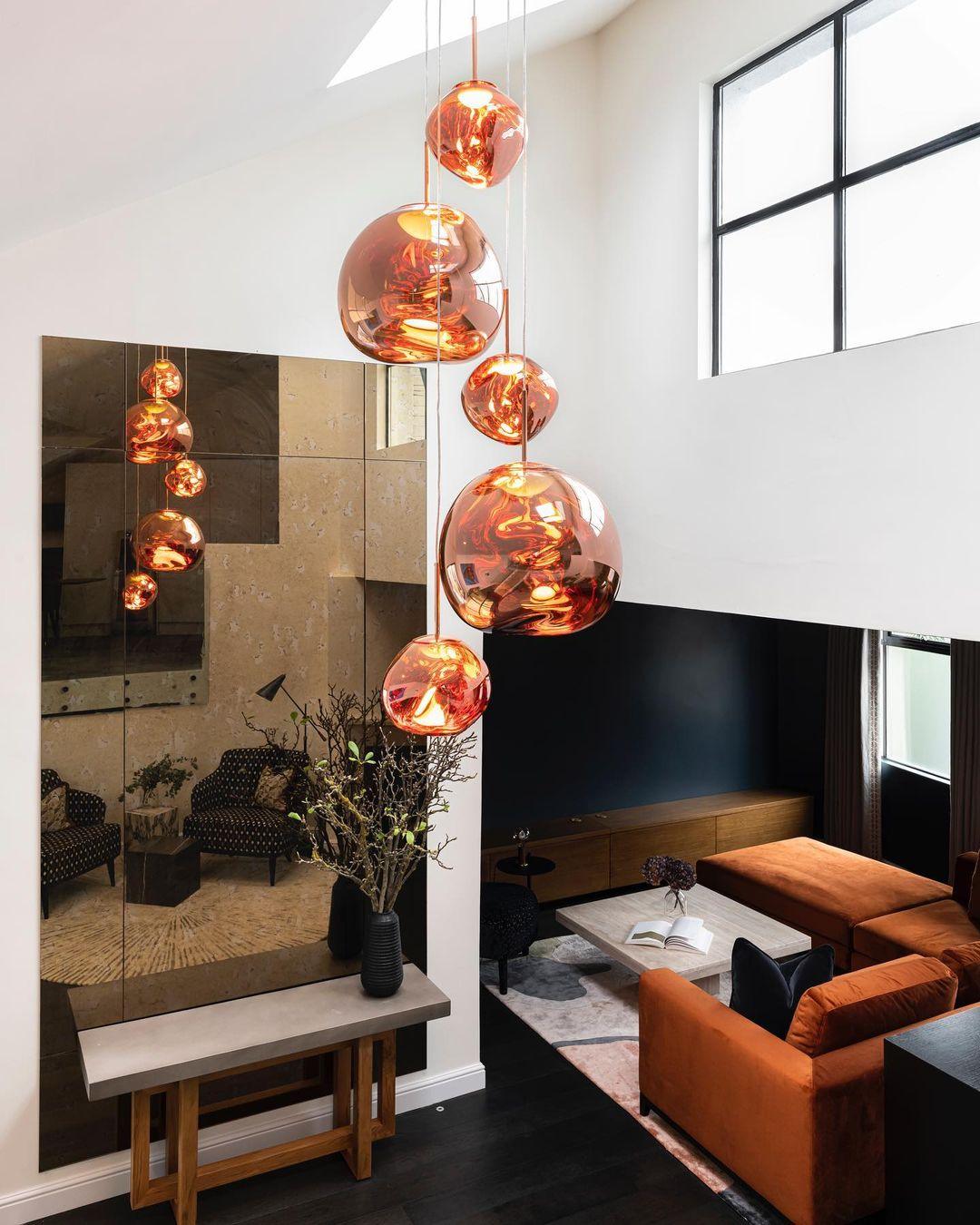 Modern Minimalist Lava Pendant Light PVC Metal