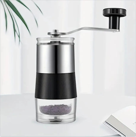 Portable Manual Coffee Grinder with Ceramic Burr and Visual Window