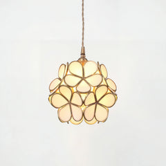 Mylene Flower Petal Glass Pendant Light Modern Fixture