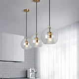 Lampsmodern-UK Nordic Modern Spherical Glass Pendant Light 1-Light