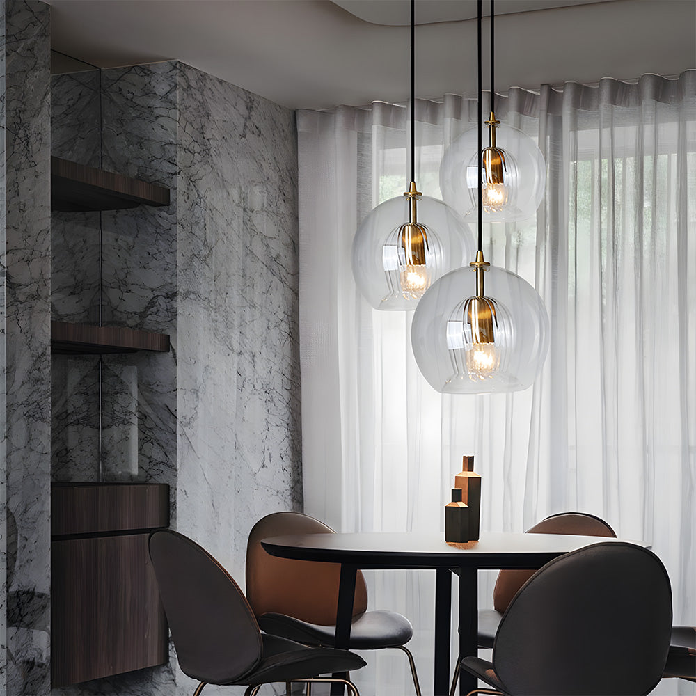 Lampsmodern-UK Nordic Modern Spherical Glass Pendant Light 1-Light