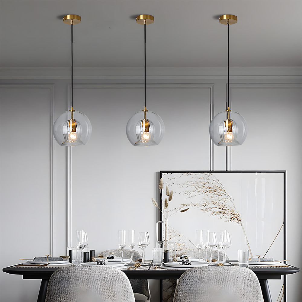 Lampsmodern-UK Nordic Modern Spherical Glass Pendant Light 1-Light