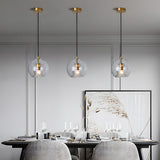 Lampsmodern-UK Nordic Modern Spherical Glass Pendant Light 1-Light