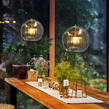 Lampsmodern-UK Nordic Modern Spherical Glass Pendant Light 1-Light
