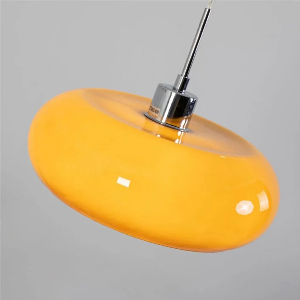 Bauhaus Kieran Glass Pendant Light Iron 1-Light