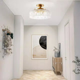 Nysa Elva Vintage Floral Clear Glass Ceiling Light Flush Mount