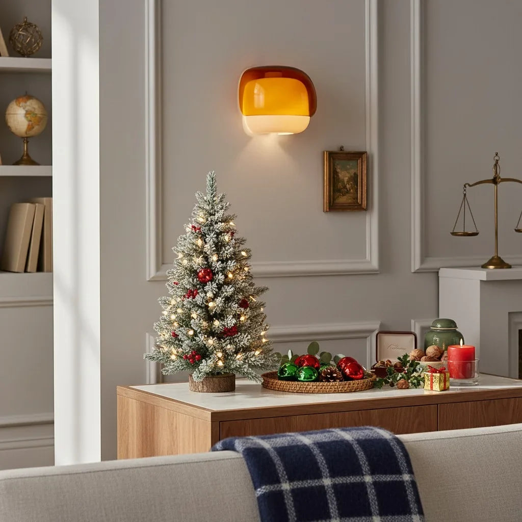 Orvenis Macaron Glass Wall Light Modern Dual-Colored Sconce