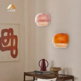 Orvenis Macaron Glass Wall Light Modern Dual-Colored Sconce