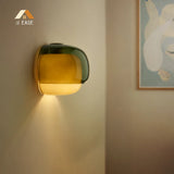 Orvenis Macaron Glass Wall Light Modern Dual-Colored Sconce