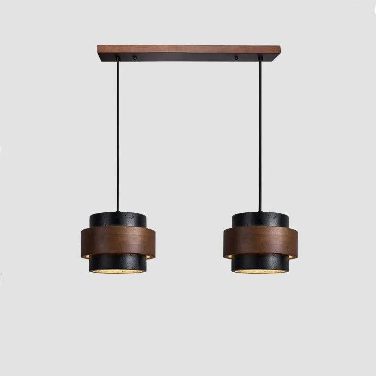 Orvina Travertine Cylinder Pendant Light Modern Japandi Minimalist