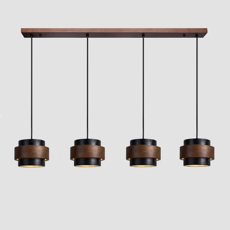 Orvina Travertine Cylinder Pendant Light Modern Japandi Minimalist