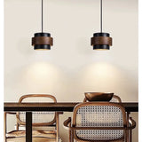 Orvina Travertine Cylinder Pendant Light Modern Japandi Minimalist