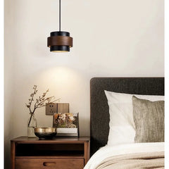 Orvina Travertine Cylinder Pendant Light Modern Japandi Minimalist