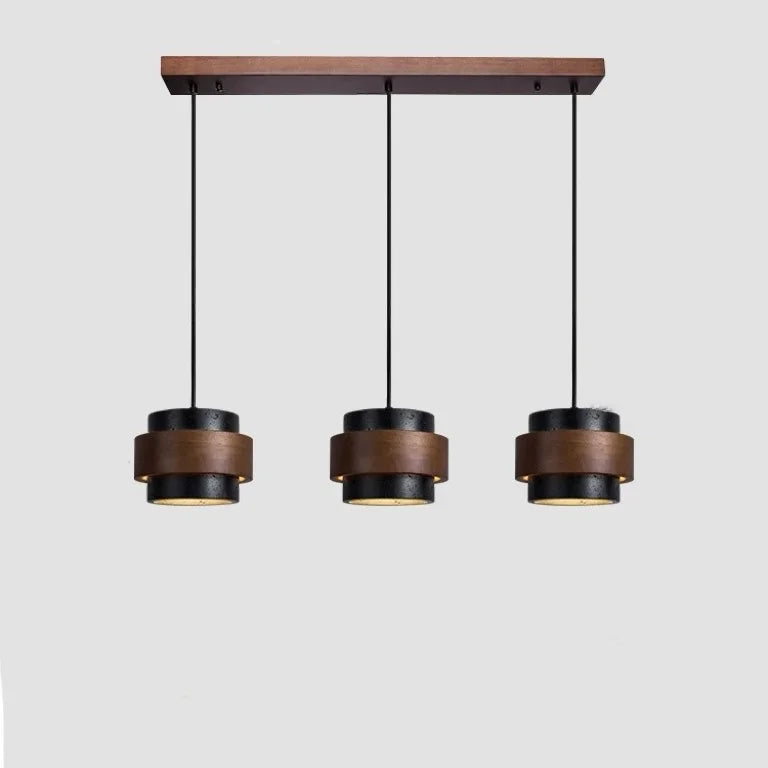 Orvina Travertine Cylinder Pendant Light Modern Japandi Minimalist