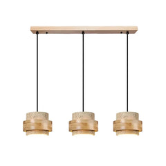 Orvina Travertine Cylinder Pendant Light Modern Japandi Minimalist