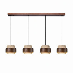 Orvina Travertine Cylinder Pendant Light Modern Japandi Minimalist