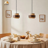 Orvina Travertine Cylinder Pendant Light Modern Japandi Minimalist