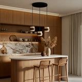 Orvina Travertine Cylinder Pendant Light Modern Japandi Minimalist