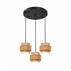 Orvina Travertine Cylinder Pendant Light Modern Japandi Minimalist
