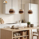Orvina Travertine Cylinder Pendant Light Modern Japandi Minimalist