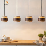 Orvina Travertine Cylinder Pendant Light Modern Japandi Minimalist
