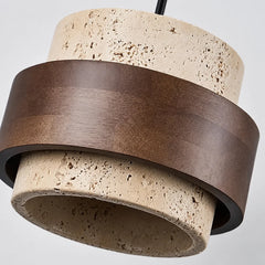 Orvina Travertine Cylinder Pendant Light Modern Japandi Minimalist