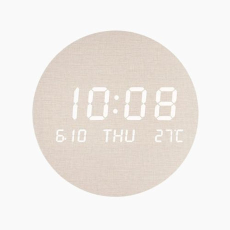 LED Digital Wall Clock with Time-Temperature-Date Display for Home or Office Use