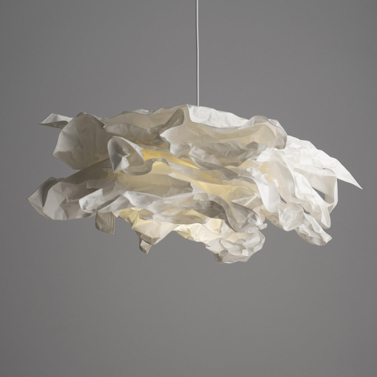 Modern Minimalist Paper Pendant Light Metal 1-Light