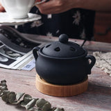 Elegant Black Ceramic Timed Electric Incense Burner 25ml