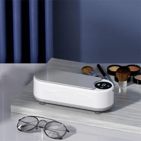 Portable Ultrasonic Jewelry Cleaner 450ml Compact Multi-Use Ring Glasses