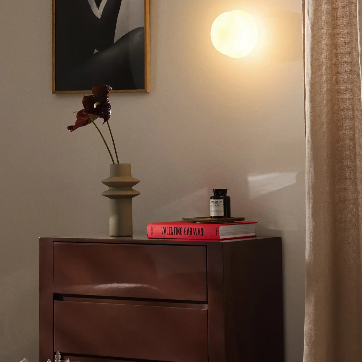 Pyris Bauhaus Opal Glass Wall Light Modern Sconce