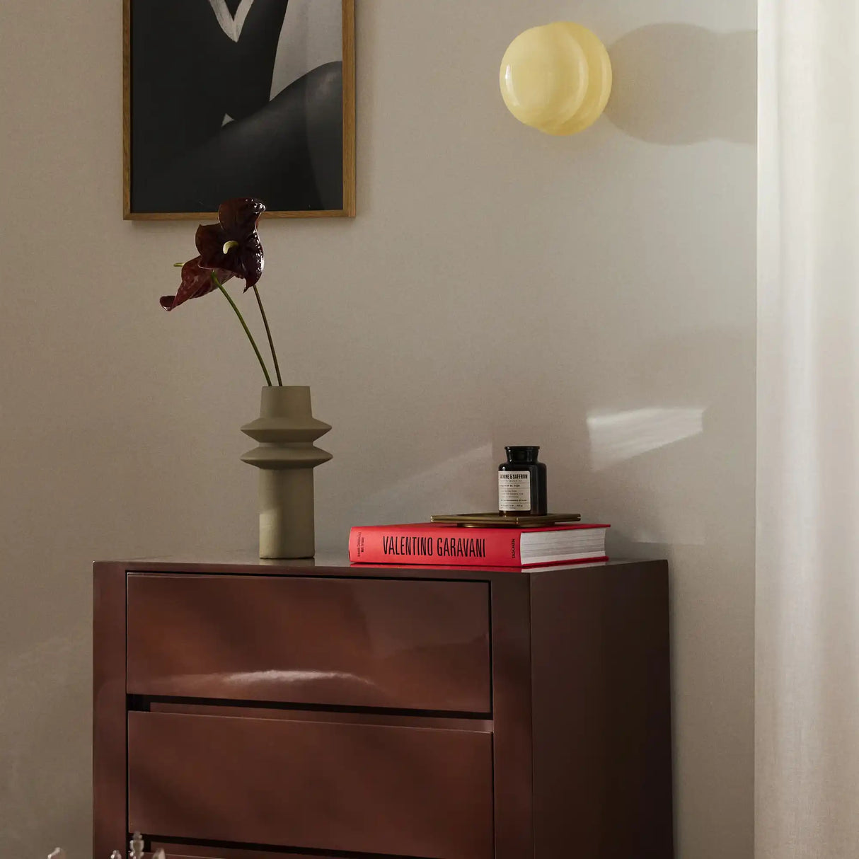 Pyris Bauhaus Opal Glass Wall Light Modern Sconce