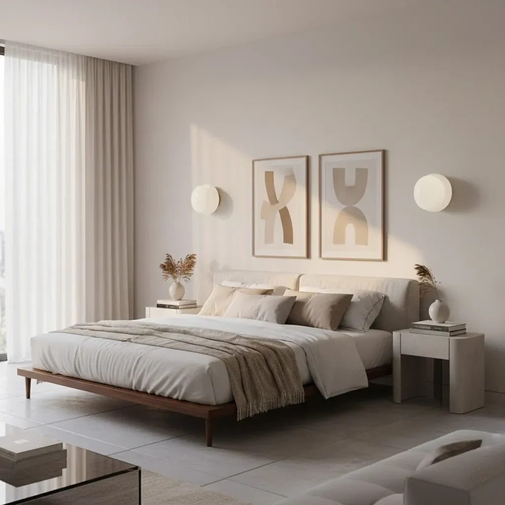 Pyris Bauhaus Opal Glass Wall Light Modern Sconce