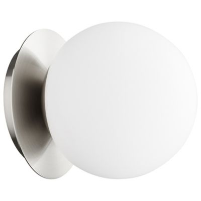 Globe Wall Flushmount Spherical Satin Opal Glass Wall Sconce