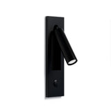 Reading sconce with head rotated left to right for aimed light