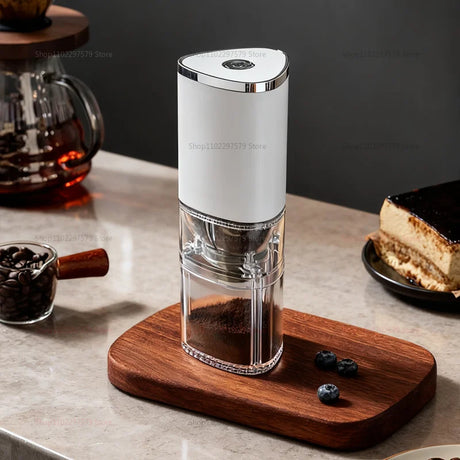 Rechargeable Portable Electric Coffee Grinder with Ceramic Burrs USB