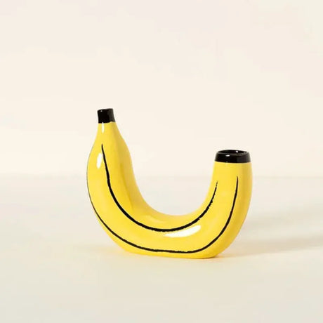 Whimsical Resin Banana Vase Decorative Tabletop Flower Pot Sculpture