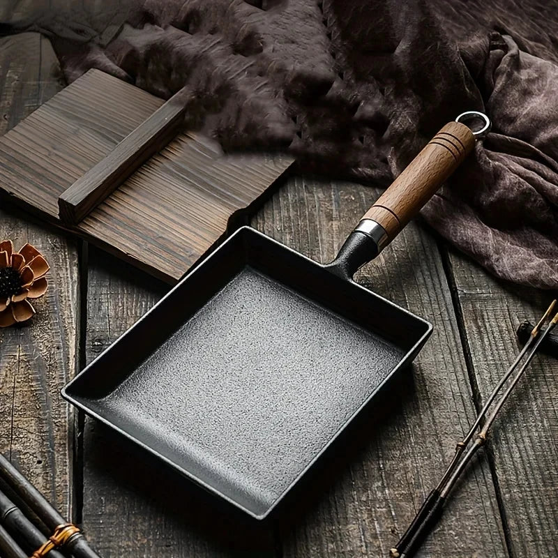 Japanese Cast Iron Non-Stick Square Egg & Pancake Frying Pan