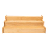 Expandable Bamboo 3-Tier Spice Rack Organizer, Step Shelf Display
