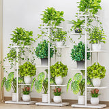 Metal Multi-Tier Plant Stand 6–8 Tier Flower Pot Rack Organizer
