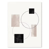 Abstract Geometric Wall Art – Black and White Nordic Canvas Prints Hurbane Home
